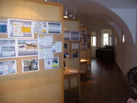 The story is displayed on a series of walls